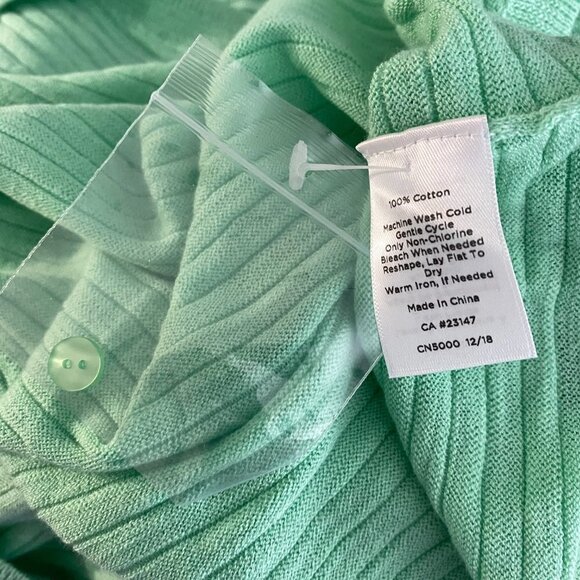 Talbots Sweater Cotton‎ Tab Sleeve NWT Large - Picture 7 of 7